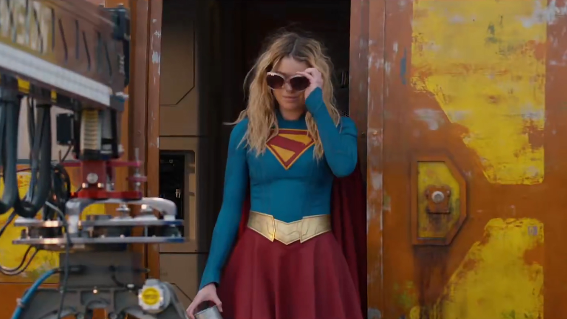 Milly Alcock as Supergirl in a behind the scenes featurette