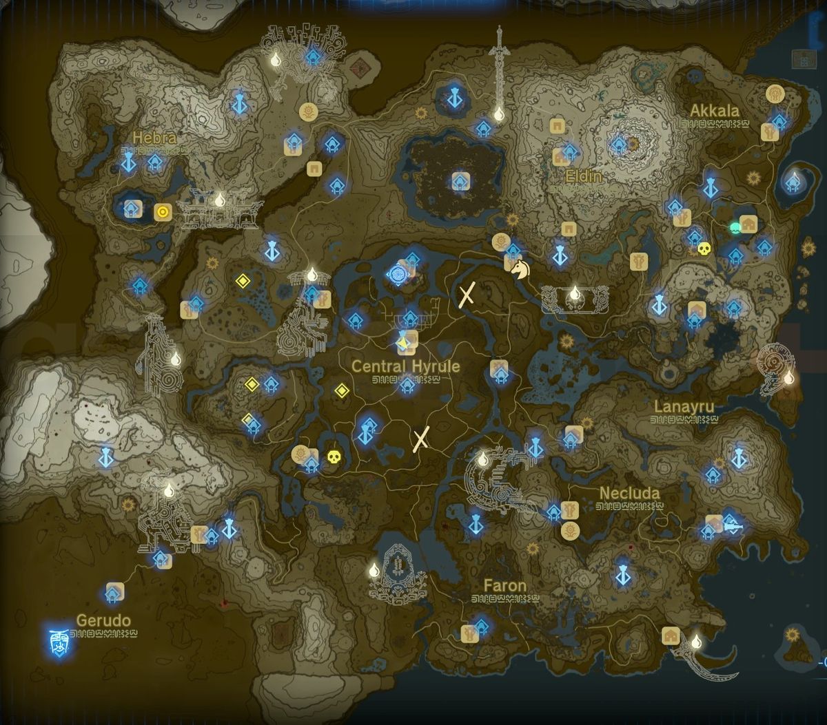 Every Zelda Tears of the Kingdom map revealed | GamesRadar+
