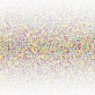 colorful dots on a white background.