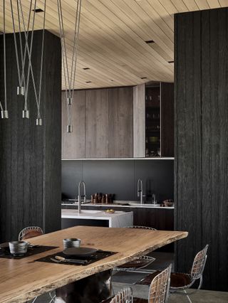 kitchen view at High Desert Retreat by Aidlin Darling Design