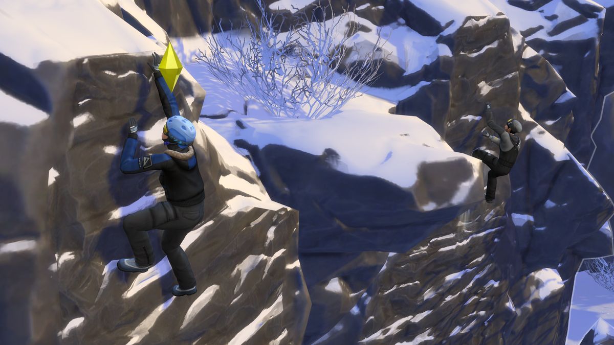 The Sims 4 Snowy Escape how to rock climb