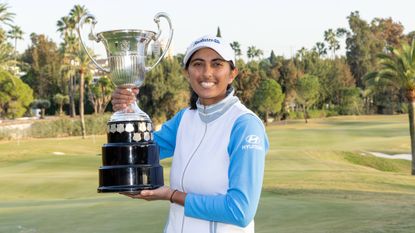 Aditi Ashok with Spanish Open trophy