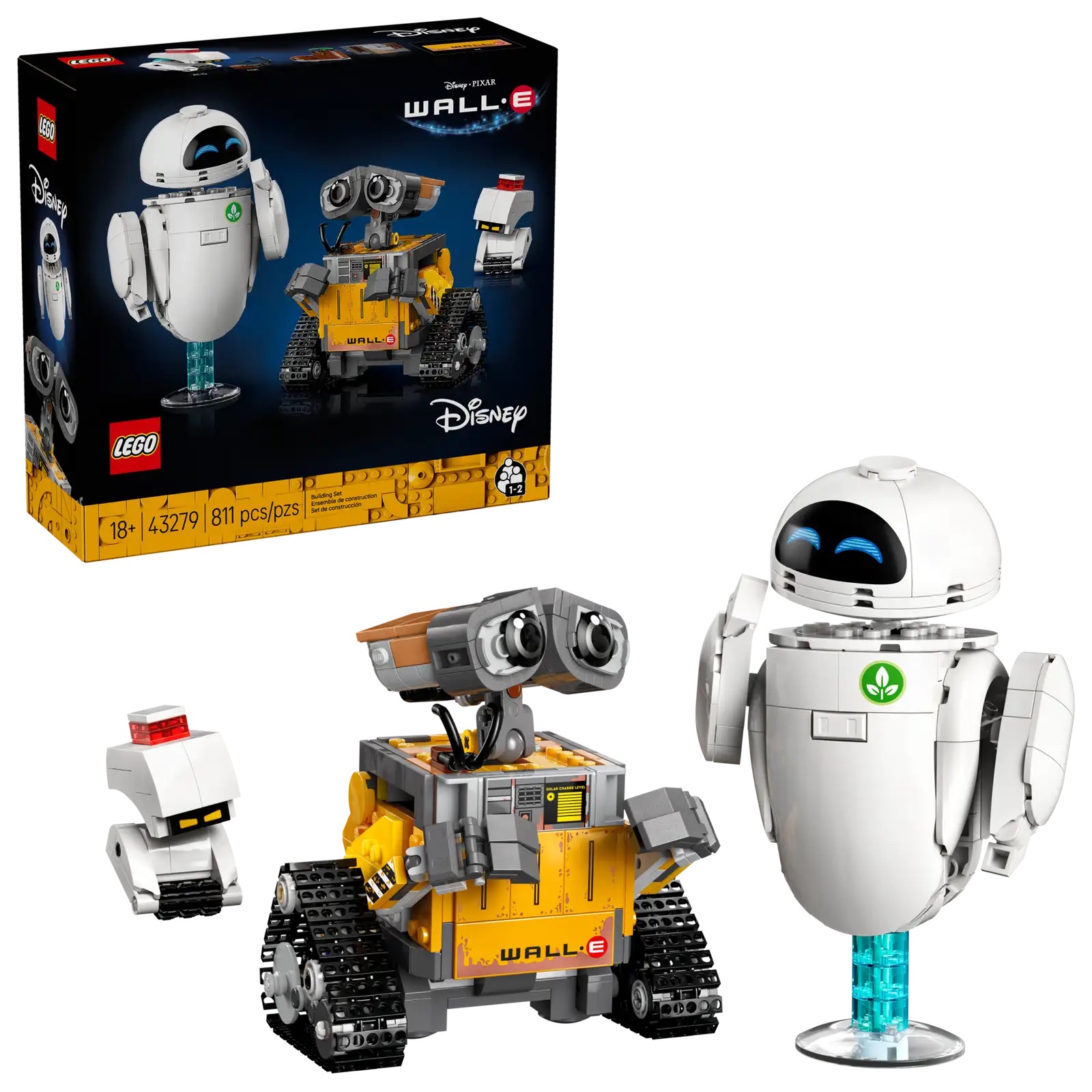 LEGO WALL-E and Eve set from a variety of different angles 