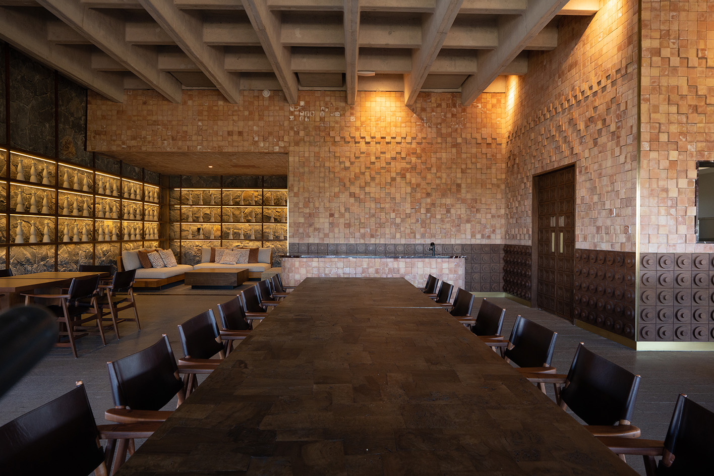 views of the earthy colours and textures in mexican style at La Hacienda by Clase Azul