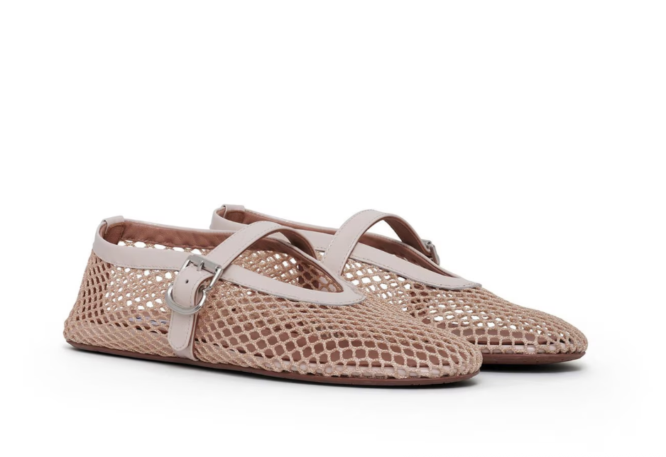 ALA&amp;Iuml;A, Ballet Flats in Fishnet