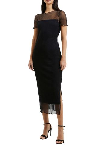 Saskia Sheer Yoke Midi Dress