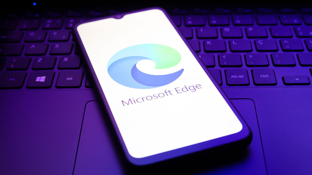 Microsoft Edge on a mobile device