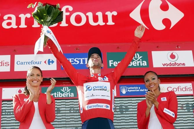 Michael Matthews (Orica-GreenEdge) takes over the race lead at the Vuelta a Espa&ntilde;a