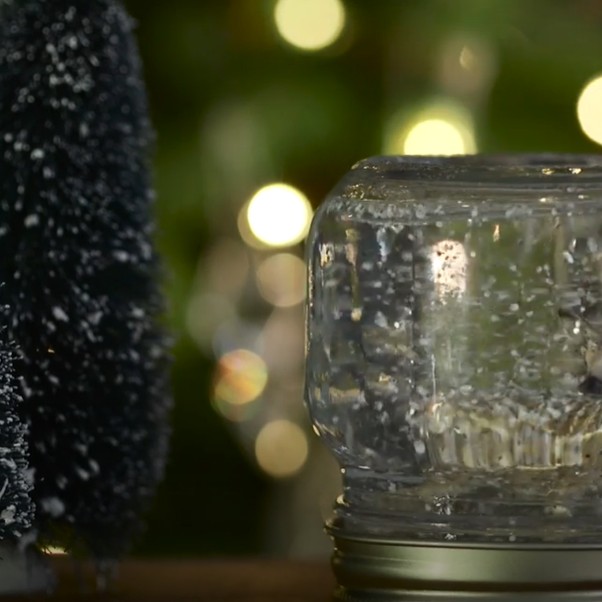 sparkling snow globe