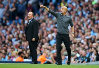 Pep Guardiola and Rafa Benitez