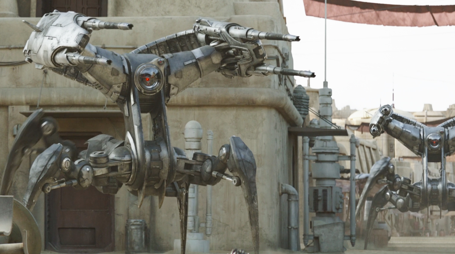 The Scorpenek droids were nice, but it might have been nice to see repurposed imperial hardware too