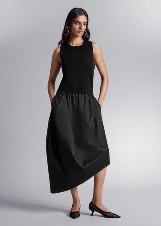 Asymmetric Tank Midi Dress