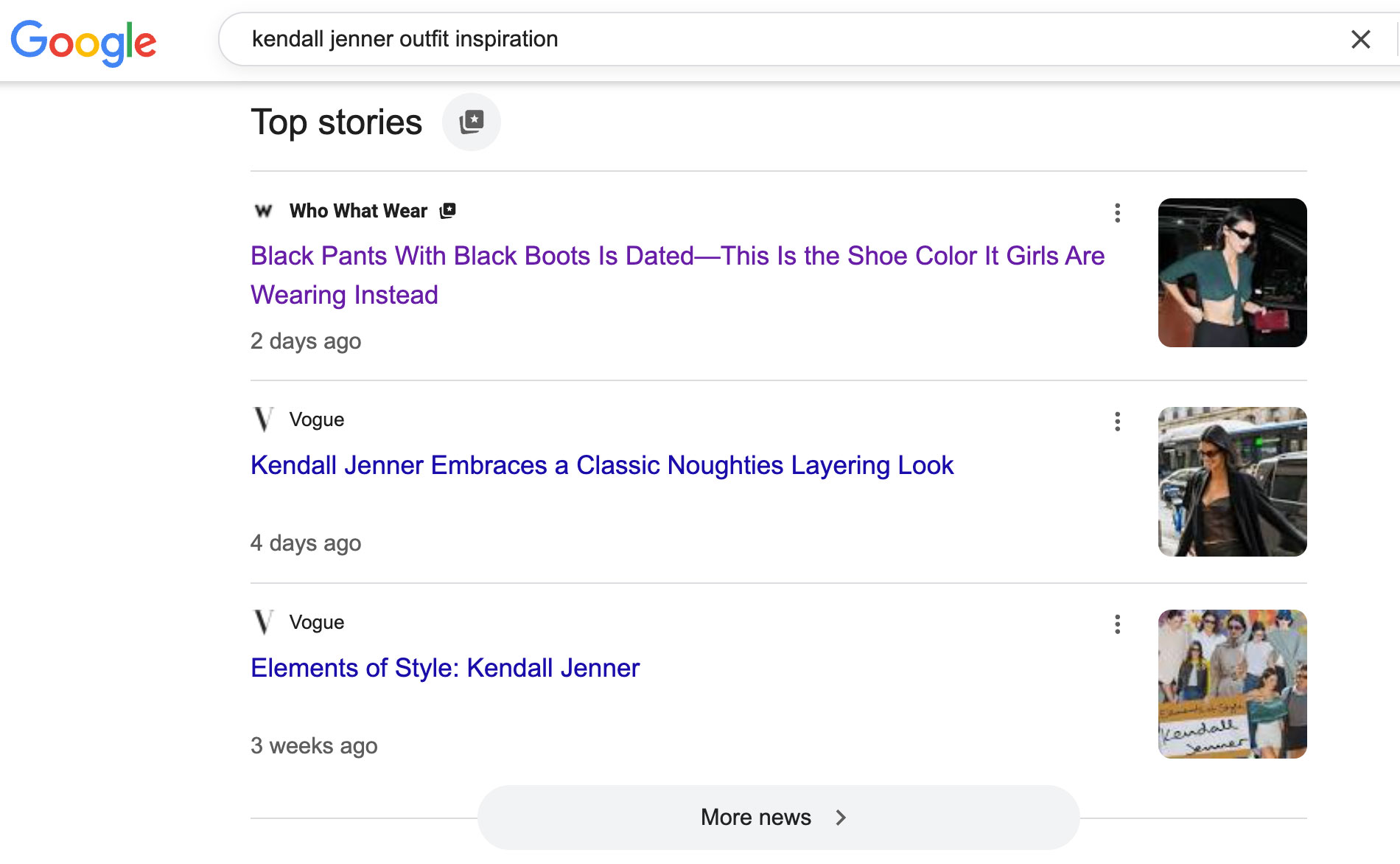 a Google screenshot