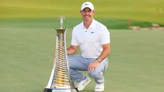 Rory McIlroy alongside the Harry Vardon Trophy