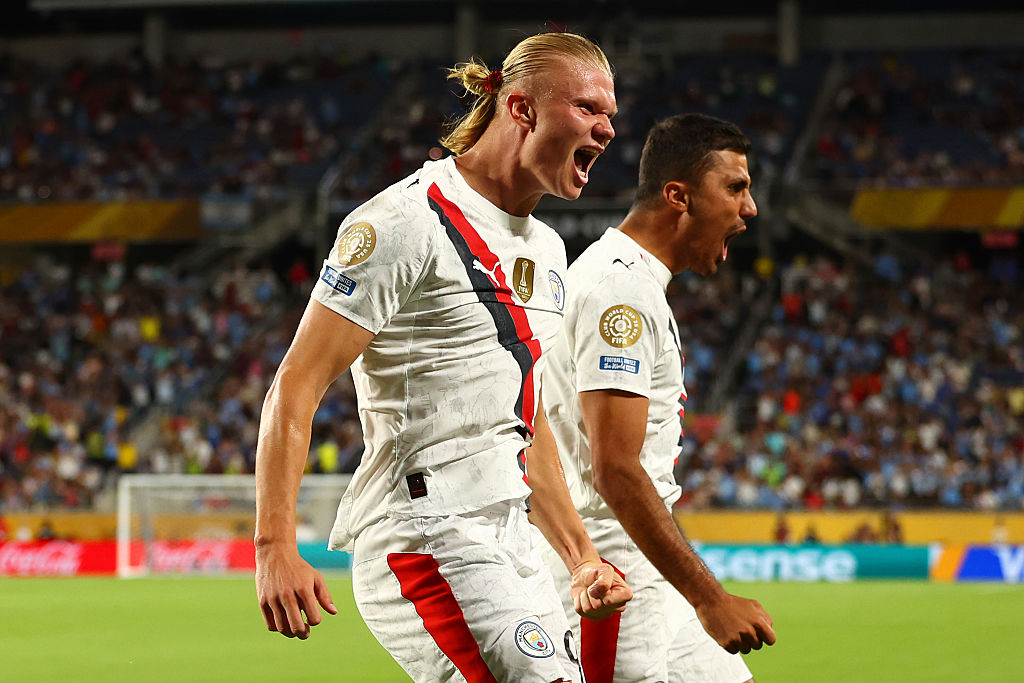 Erling Haaland in action for Manchester City at the 2025 Club World Cup