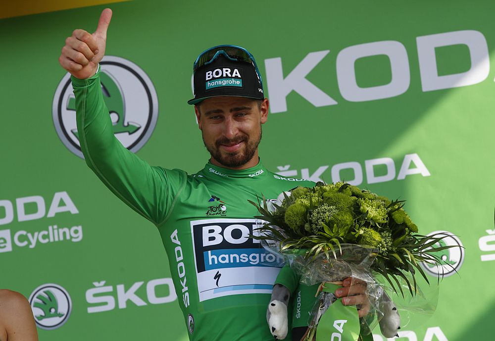 Peter Sagan in the green jersey