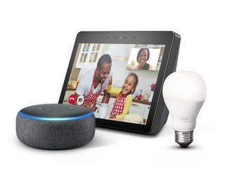 Echo Show, Dot, and Hue Smart Bulb Bundle Credit: Amazon