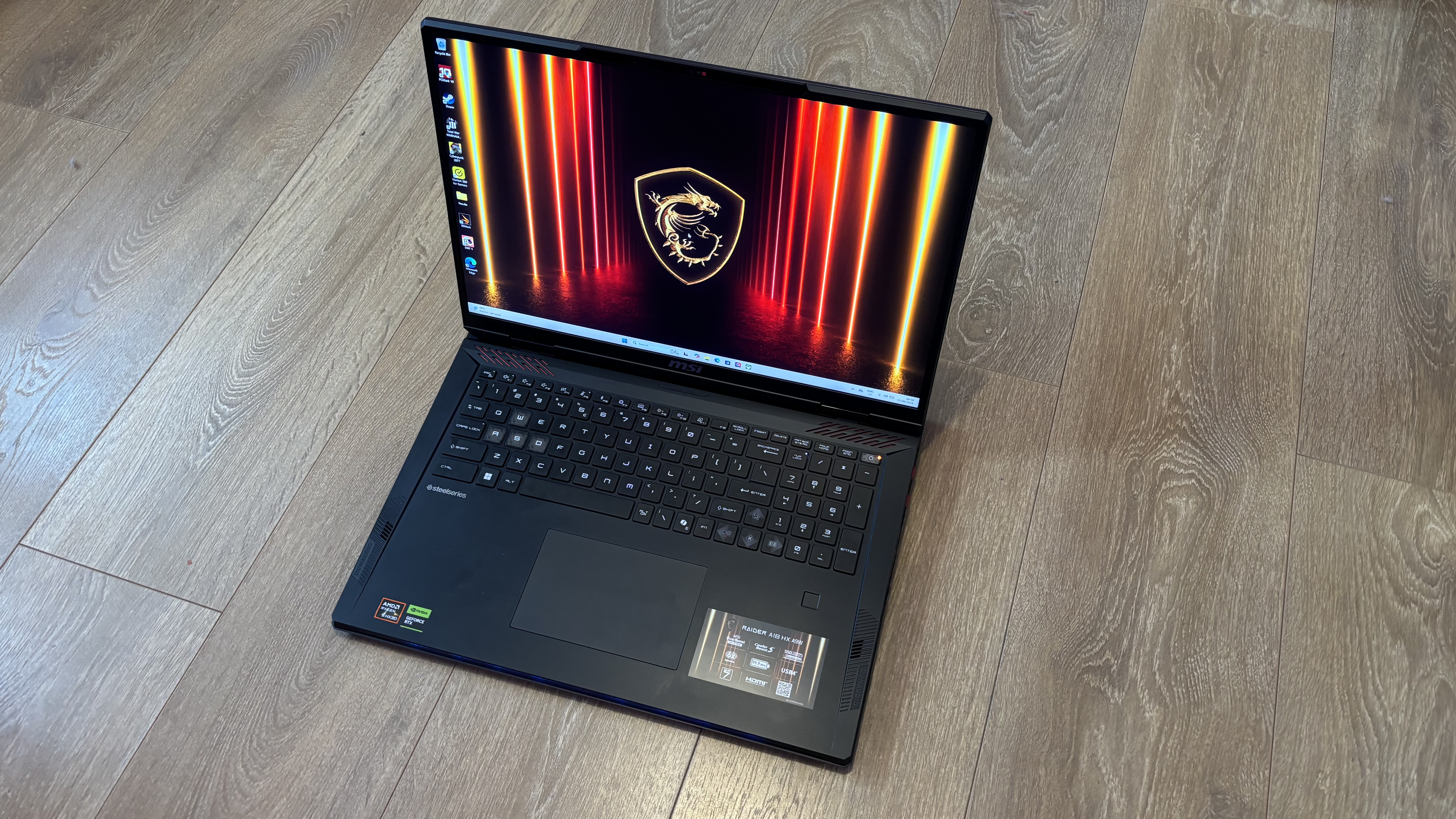 Side view of the MSI Raider A18 HX