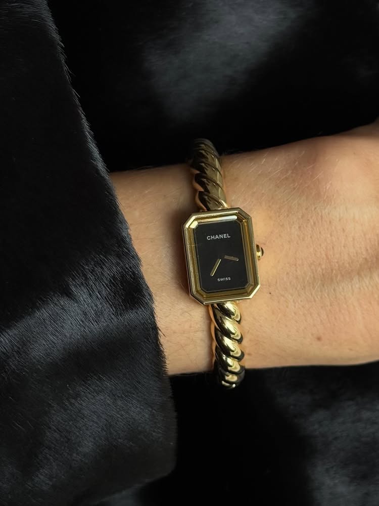 An image of @rikkekrefting wearing the Chanel Premi&amp;egrave;re Galon cocktail watch, one of the biggest watch trends for 2026.