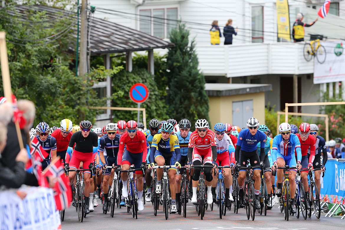 The men's under-23 road race at the Bergen World Championships
