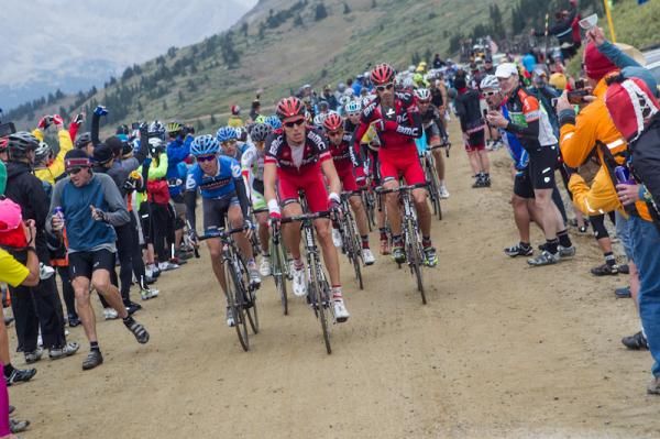Getting through the fans at the top of Cottonwood.