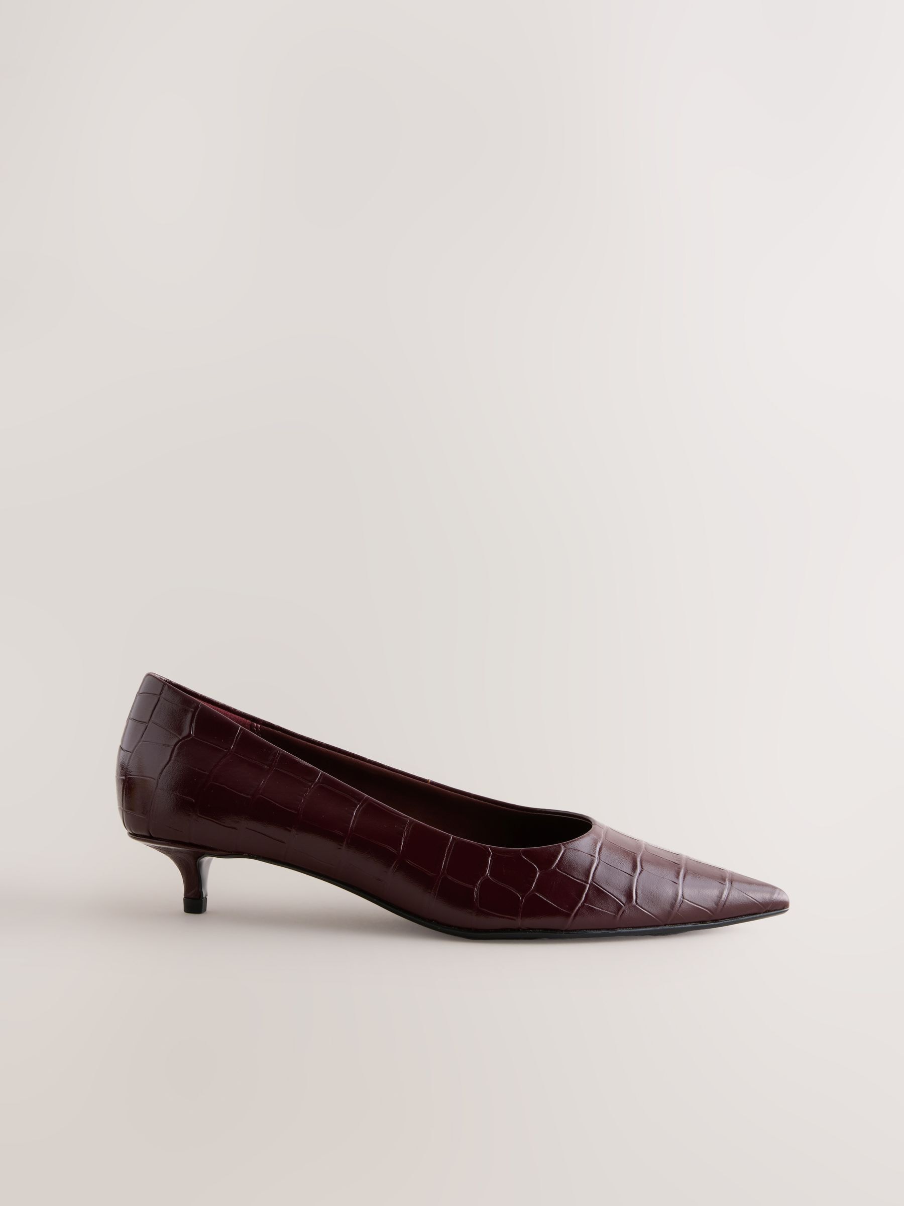 Wine Forever Comfort&amp;reg; Leather Point Toe Heels