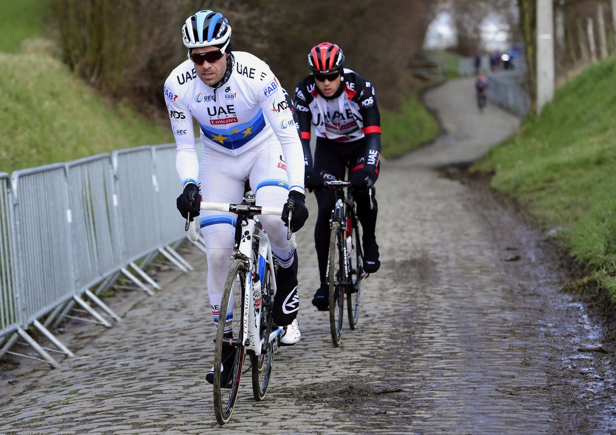 Alexander Kristoff (UAE Team Emirates) on the Koppenberg