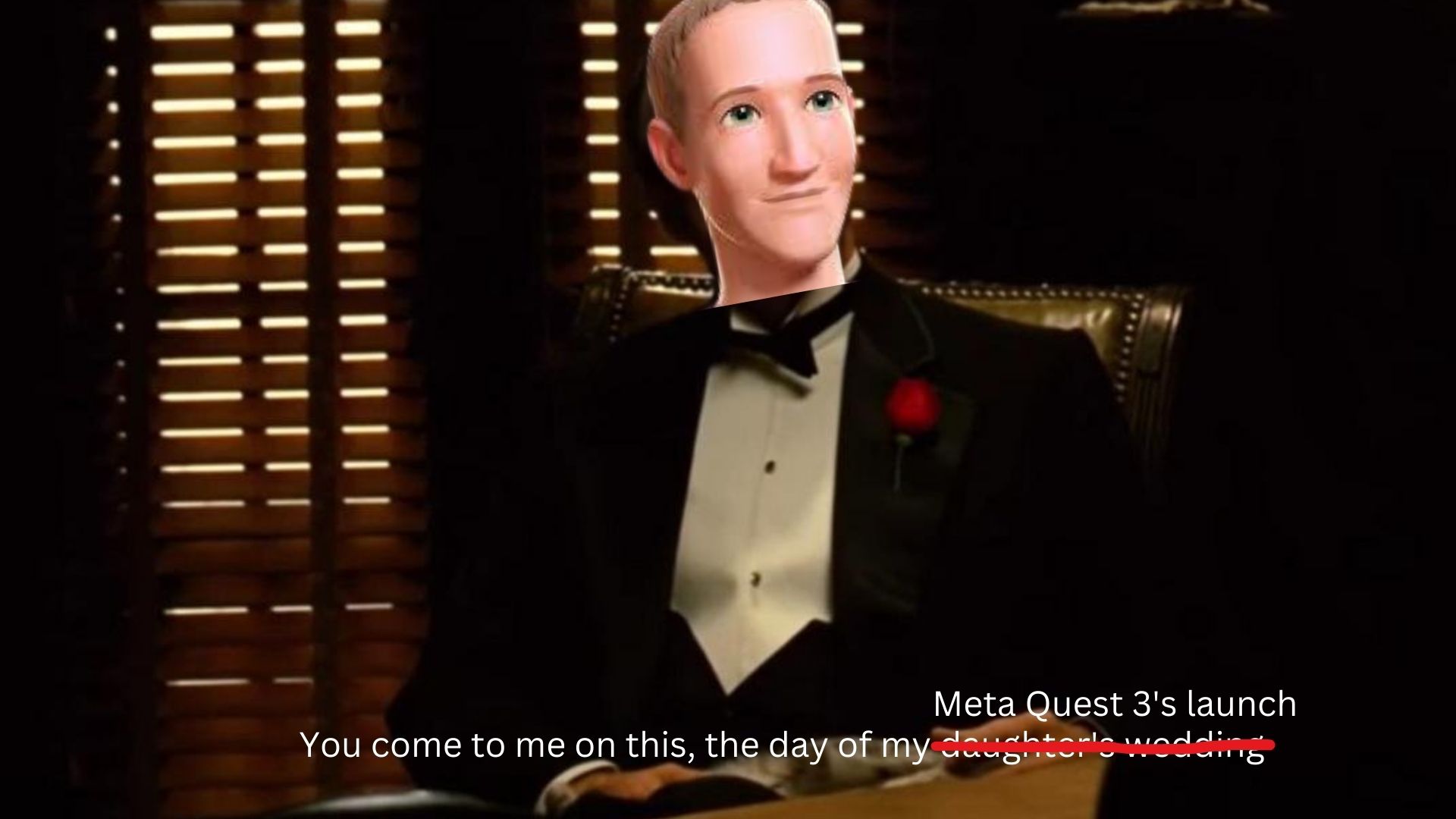 Godfather meme with Mark Zuckerberg's face