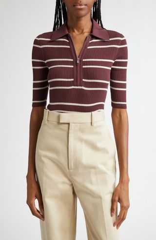 A.L.C., Cooper Stripe Knit Polo