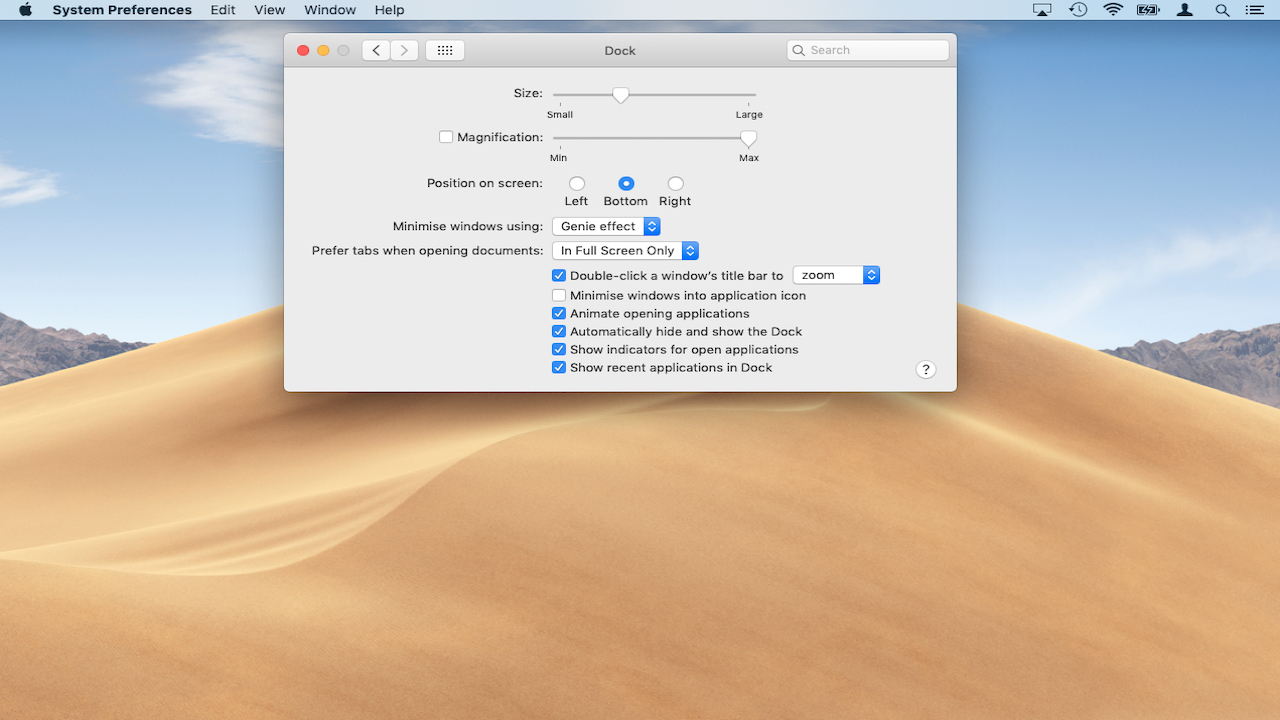 How to personalize macOS Mojave