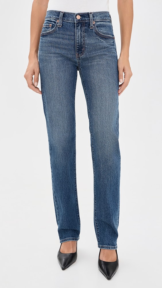 Rebel Mid Rise Slim Straight Jeans - Surge