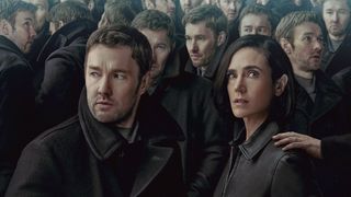 Joel Edgerton and Jennifer Connelly as Jason and Daniela Dessen in a promotional poster for Dark Matter