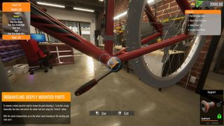 A screenshot from Bike Mechanic Simulator, showing a torque wrench working on a bottom bracket