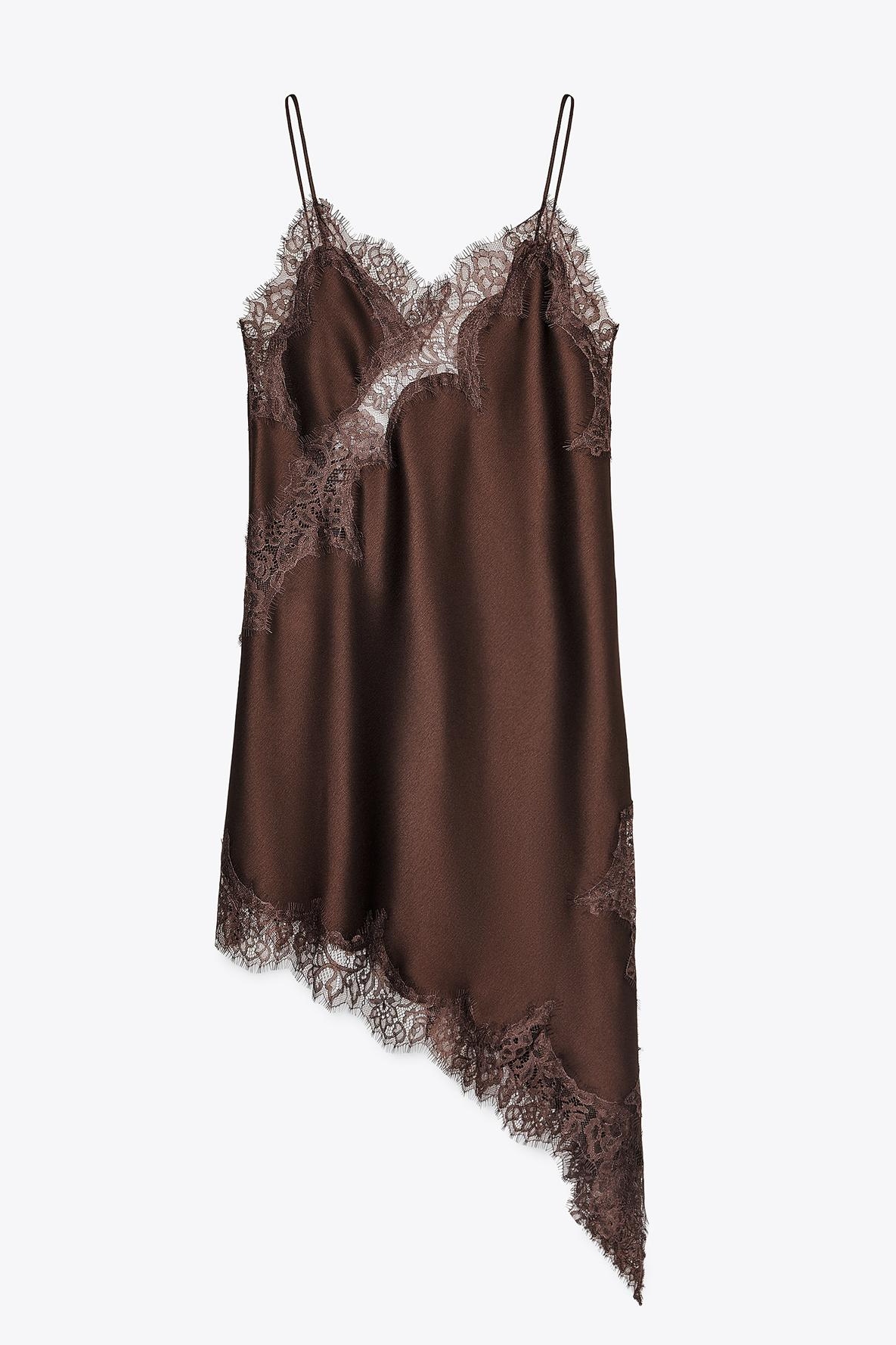 Zara, ZW Collection Asymmetric Lace Dress