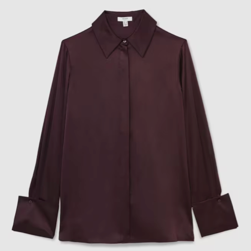 Reiss silk red shirt