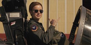 Captain Marvel in the airplane 2019