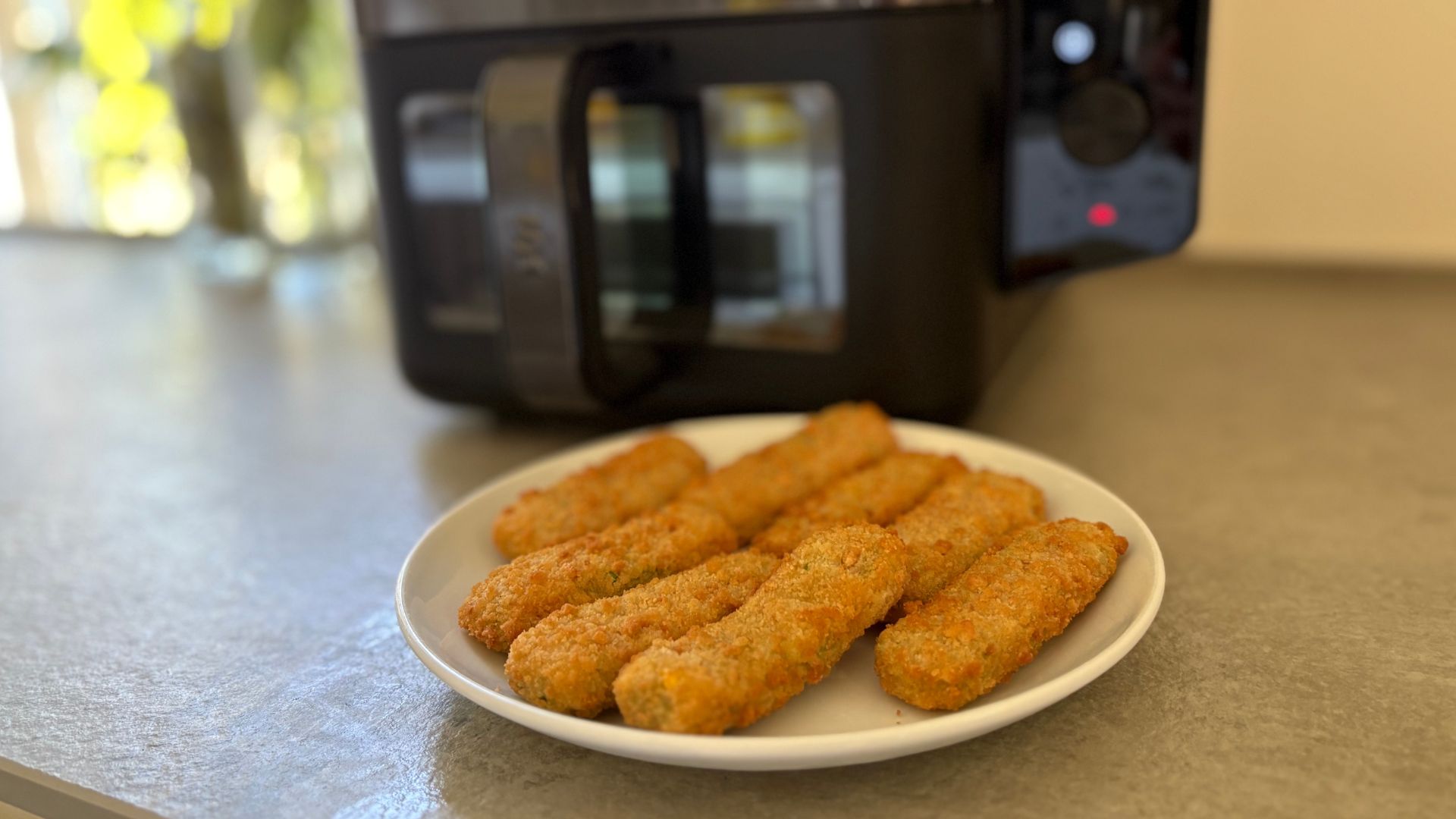 Fish fingers cooked in the Salter VertiCook Air Fryer