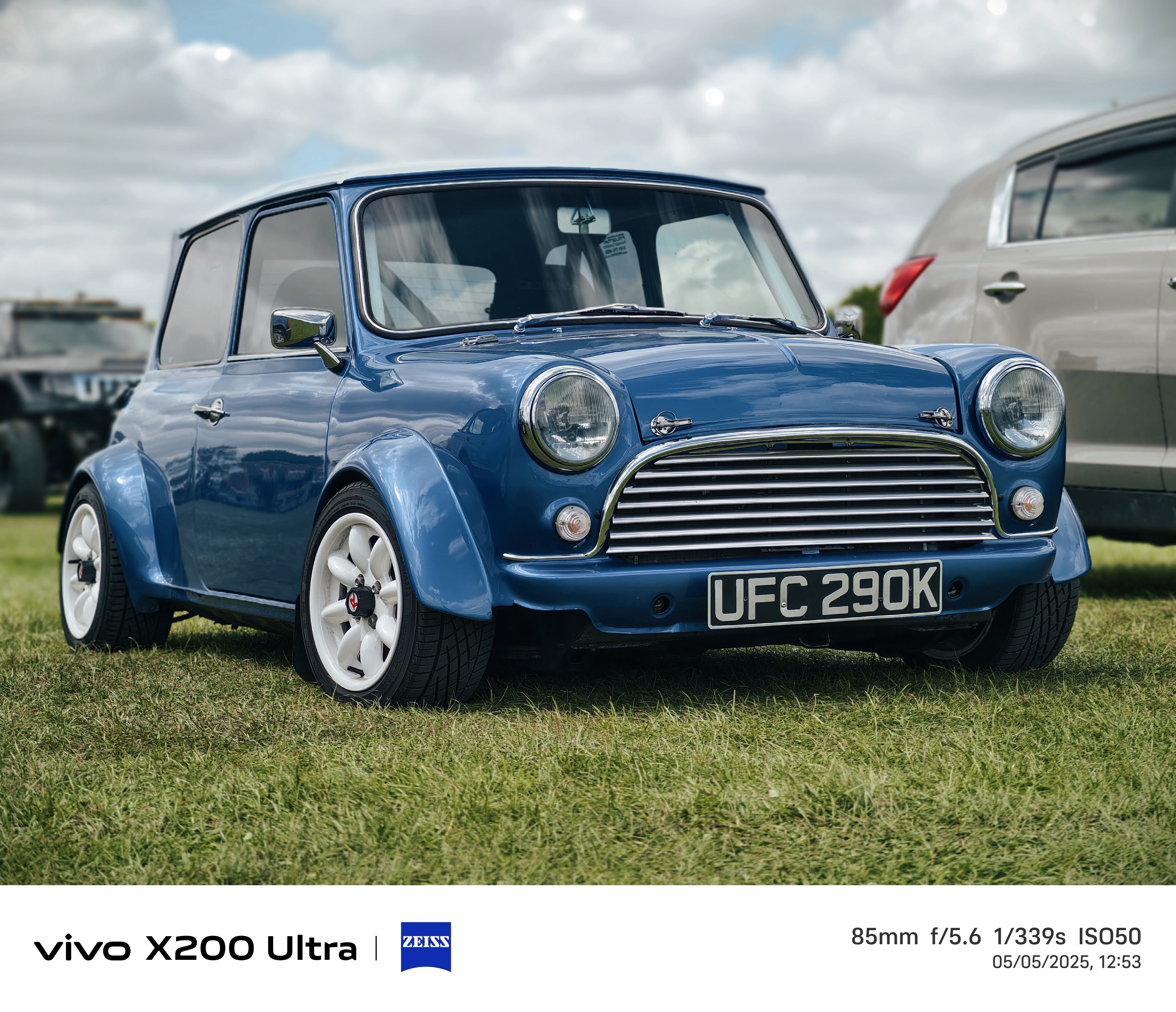 Vintage car in a field