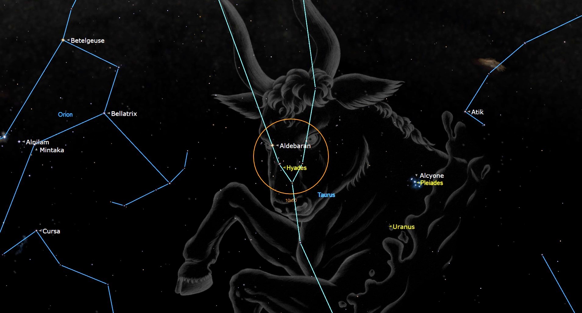 A map of the night sky.