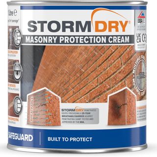 can of Stormdry masonry cream