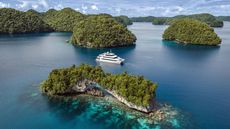The Four Seasons Explorer in the Rock Islands, Palau