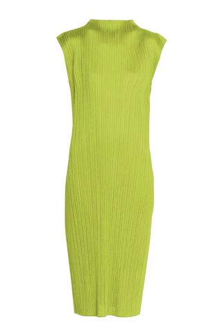 Pleats Please Issey Miyake August Dress lime green