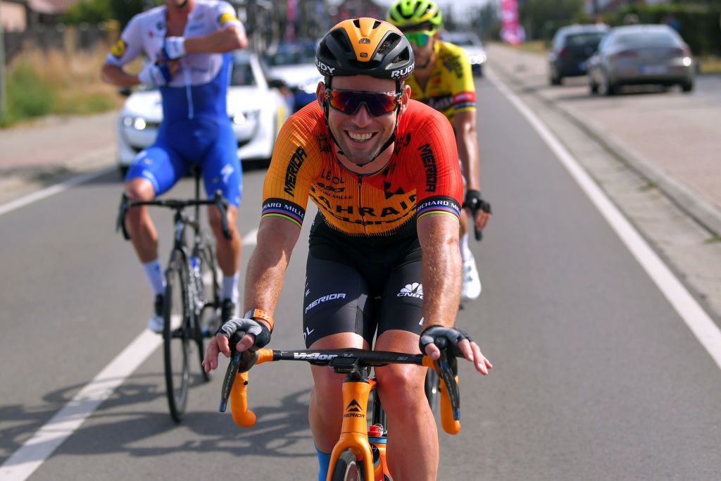 TEMPLEUVE BELGIUM AUGUST 16 Mark Cavendish of The United Kingdom and Team Bahrain Mclaren during the 41st Tour de Wallonie 2020 Stage 1 a 187km stage from Soignies to Templeuve TourdeWallonie TRW2020 on August 16 2020 in Templeuve Belgium Photo by Luc ClaessenGetty Images