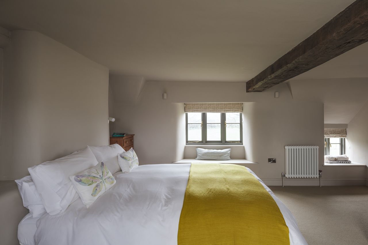 Original and characterful features were highlighted &ndash; such as the beams and window seats &ndash; throughout without being, in Martin&rsquo;s words, &lsquo;cloying&rsquo;.