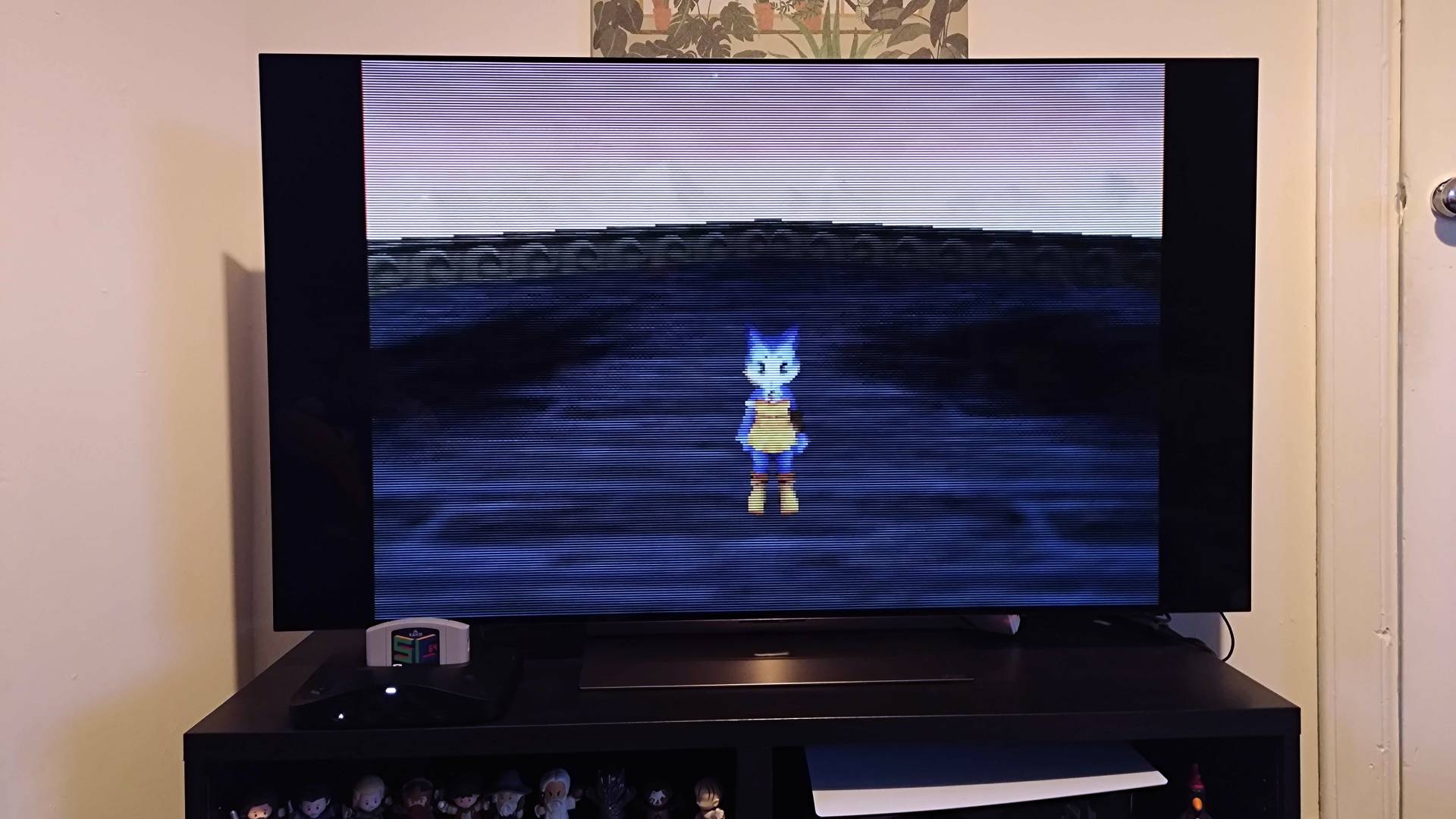 Analogue 3D connected to LG OLED TV with Dinosaur Planet gameplay on screen.