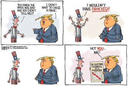 Political Cartoon U.S. Trump COVID&nbsp;