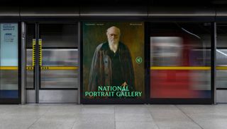 London Underground poster showing National portrait gallery rebranding