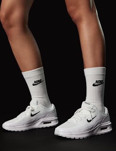 Nike Women's Air Max Bia Lifestyle Shoes, White/black-Wolf Grey, 9