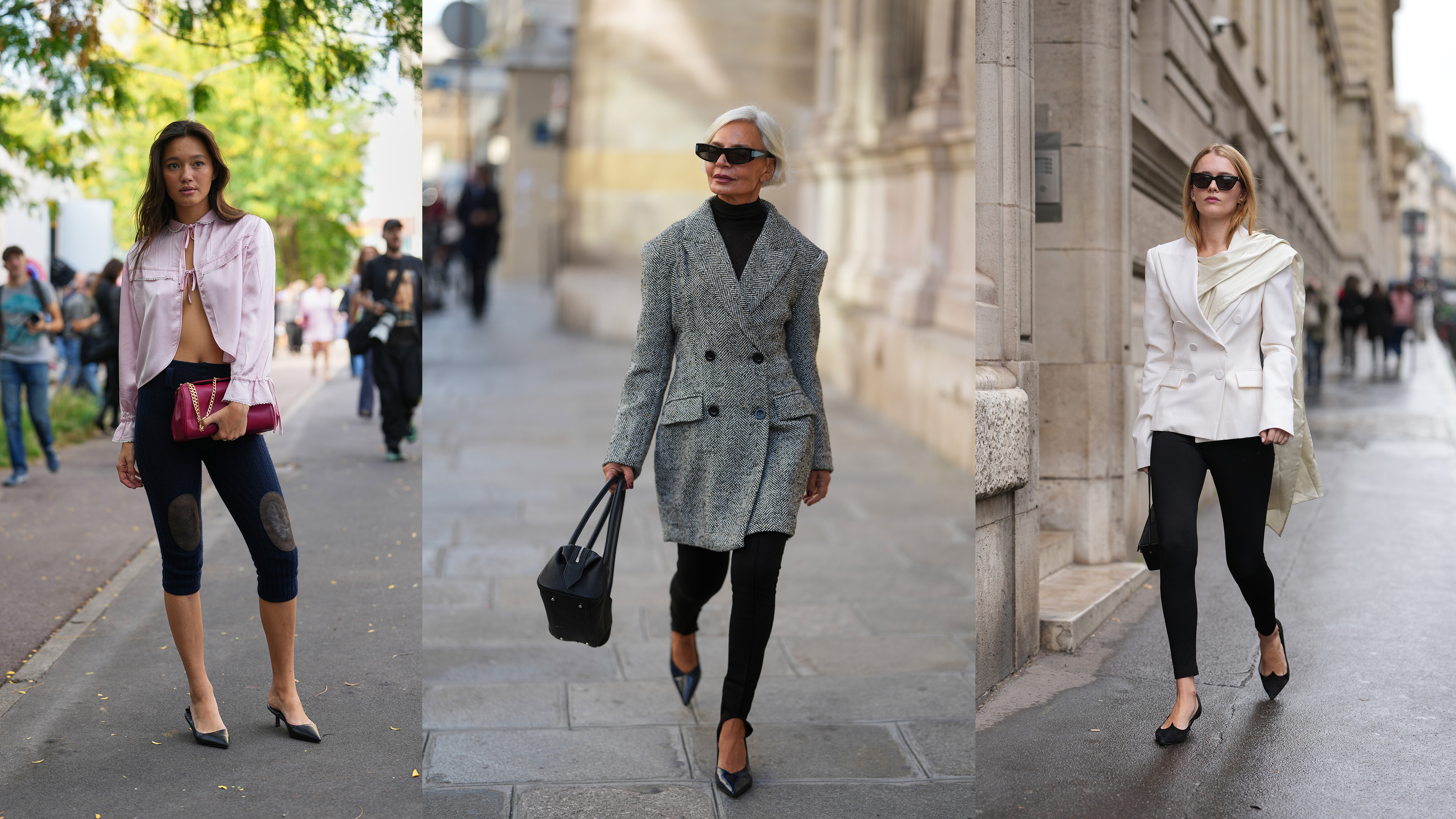 how people are styling leggings at paris fashion week