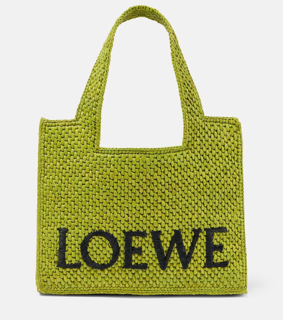 Paula's Ibiza Font Small Raffia Tote Bag
